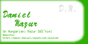 daniel mazur business card